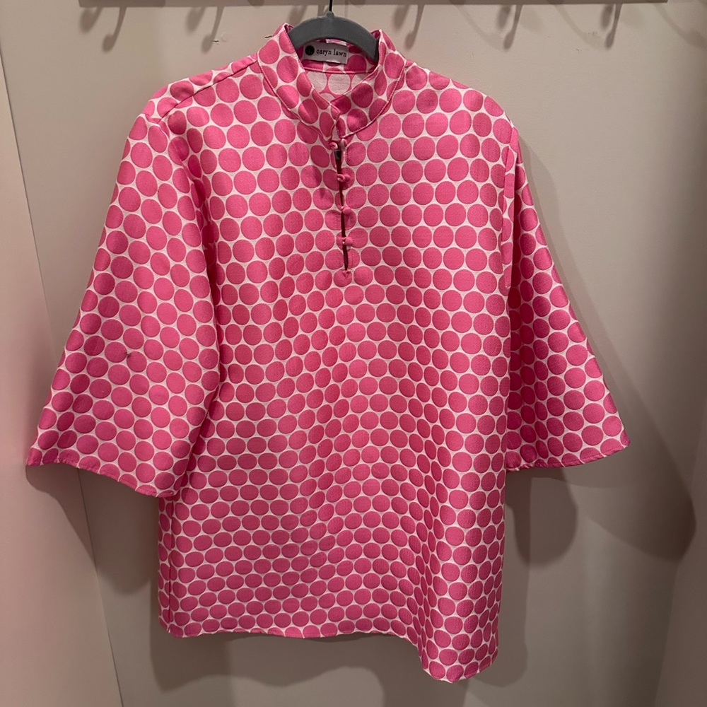 Pink and white tunic dress or top!